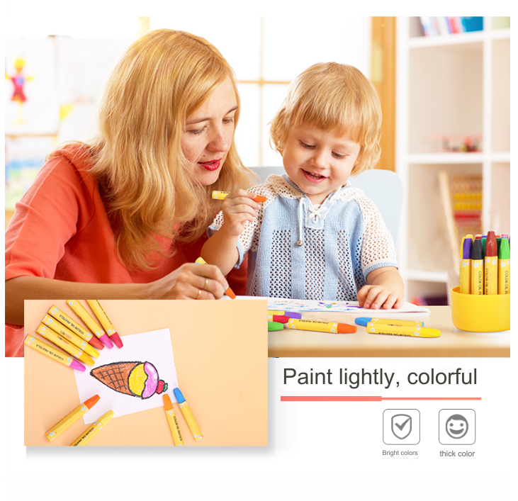 Kids Children Deli Rotating Crayon Children's Oil Pastel