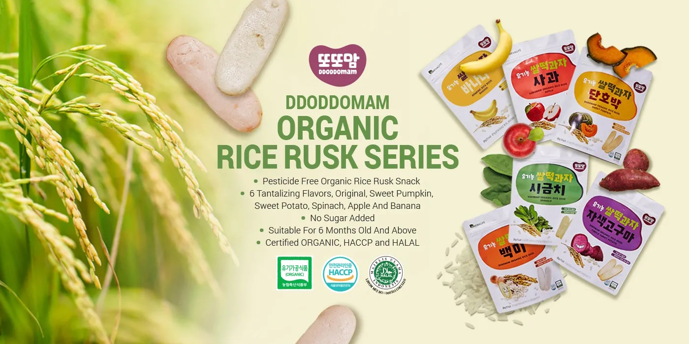Renewallife DdoDdoMam Organic Rice Rusk 20g (6m+) | Shopee Malaysia