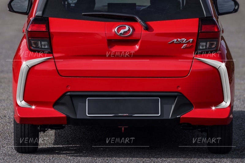 Vemart perodua axia new 2023-2024 car rear bumper canard body kit ...