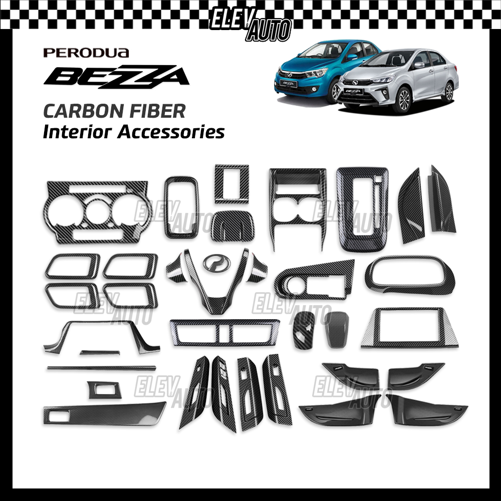 Perodua Bezza CARBON FIBER Accessories Door Handle Bowl Side Mirror ...