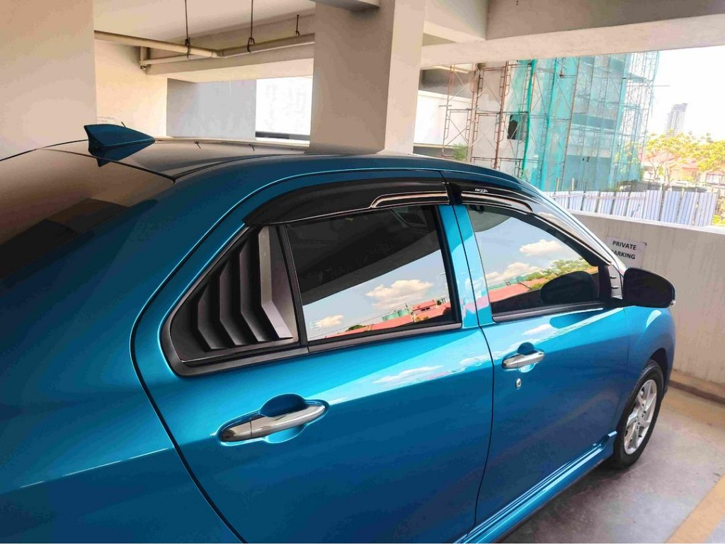 2Pcs Perodua Bezza Mustang Sporty Style Window Cover Door Visor Cermin ...