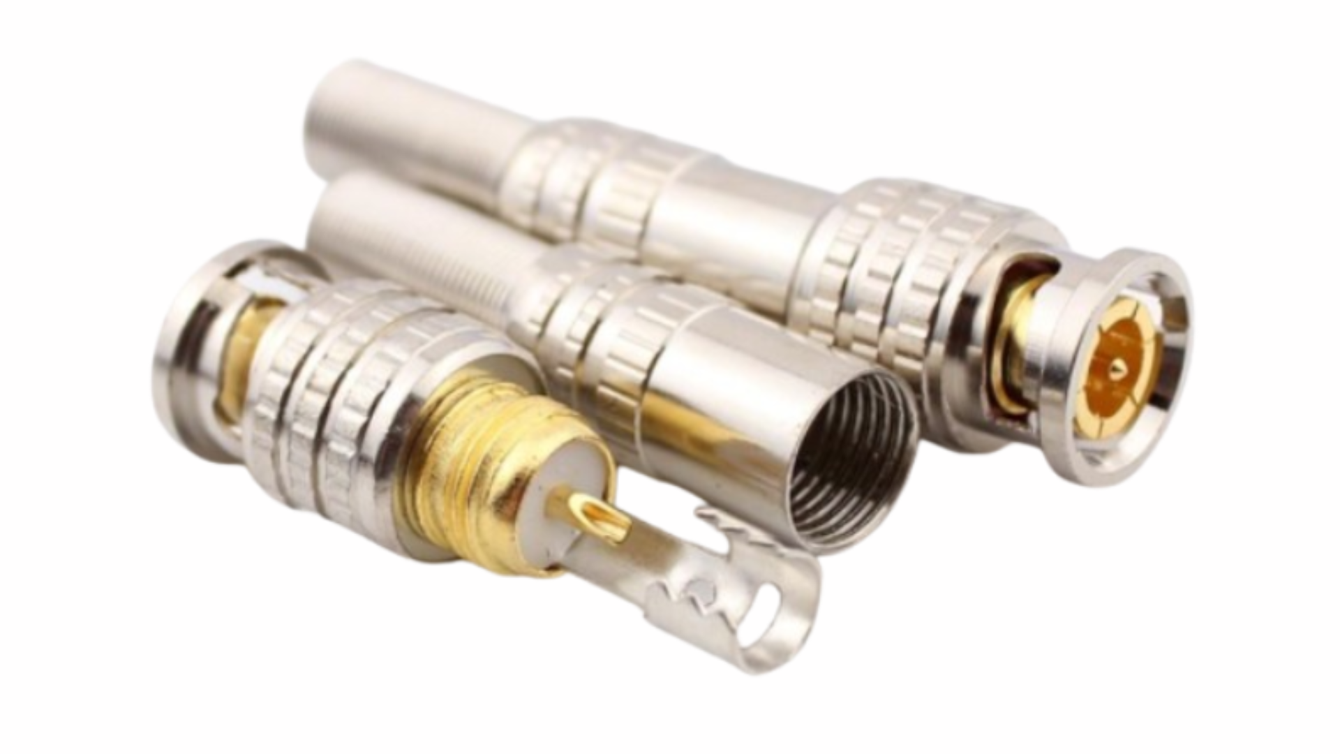 RG59 BNC Connector Spring Male Screw On Type for CCTV use DIY Easy to ...