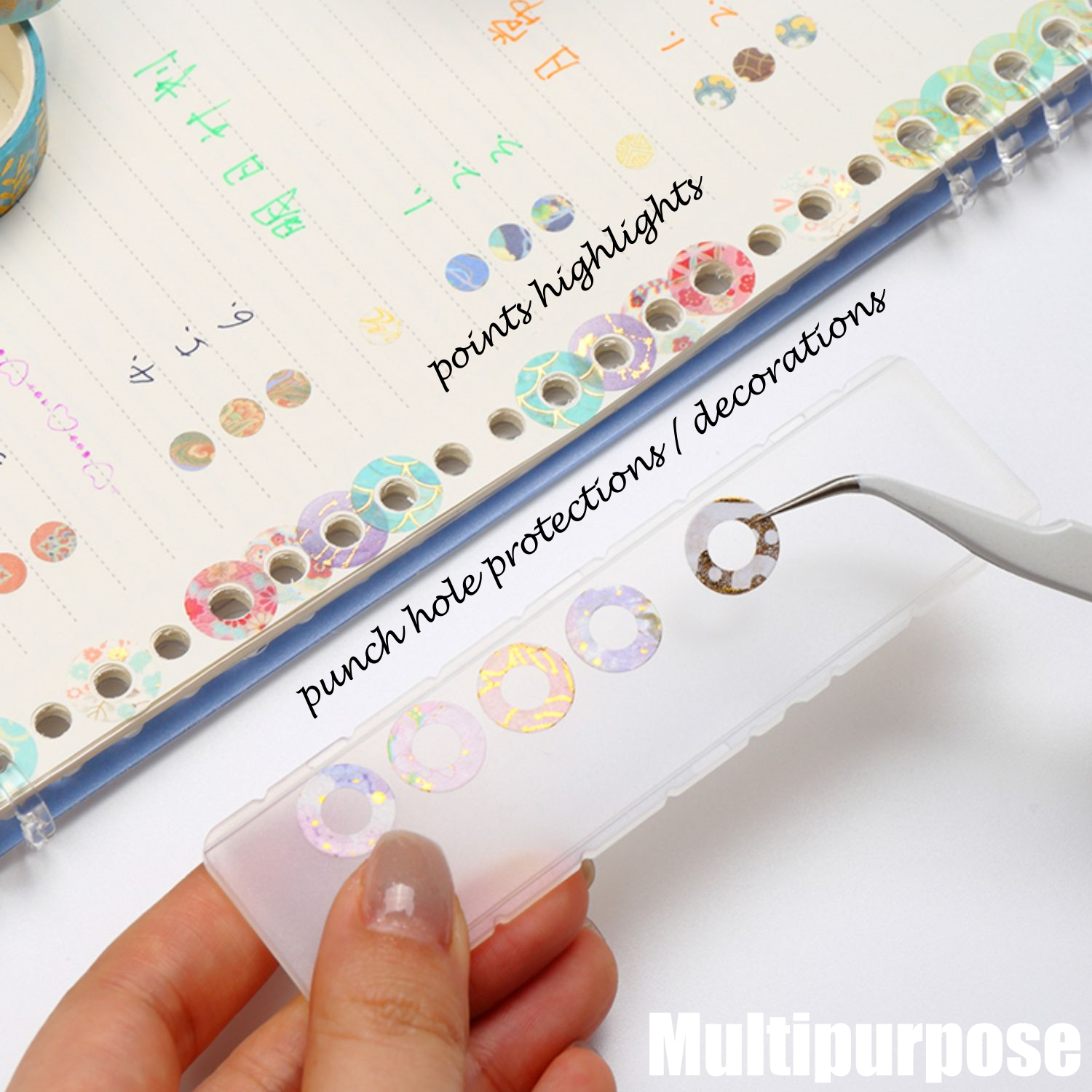 Creative Donut Punch Hole Repair Sticker Puncher Multipurpose Journal ...