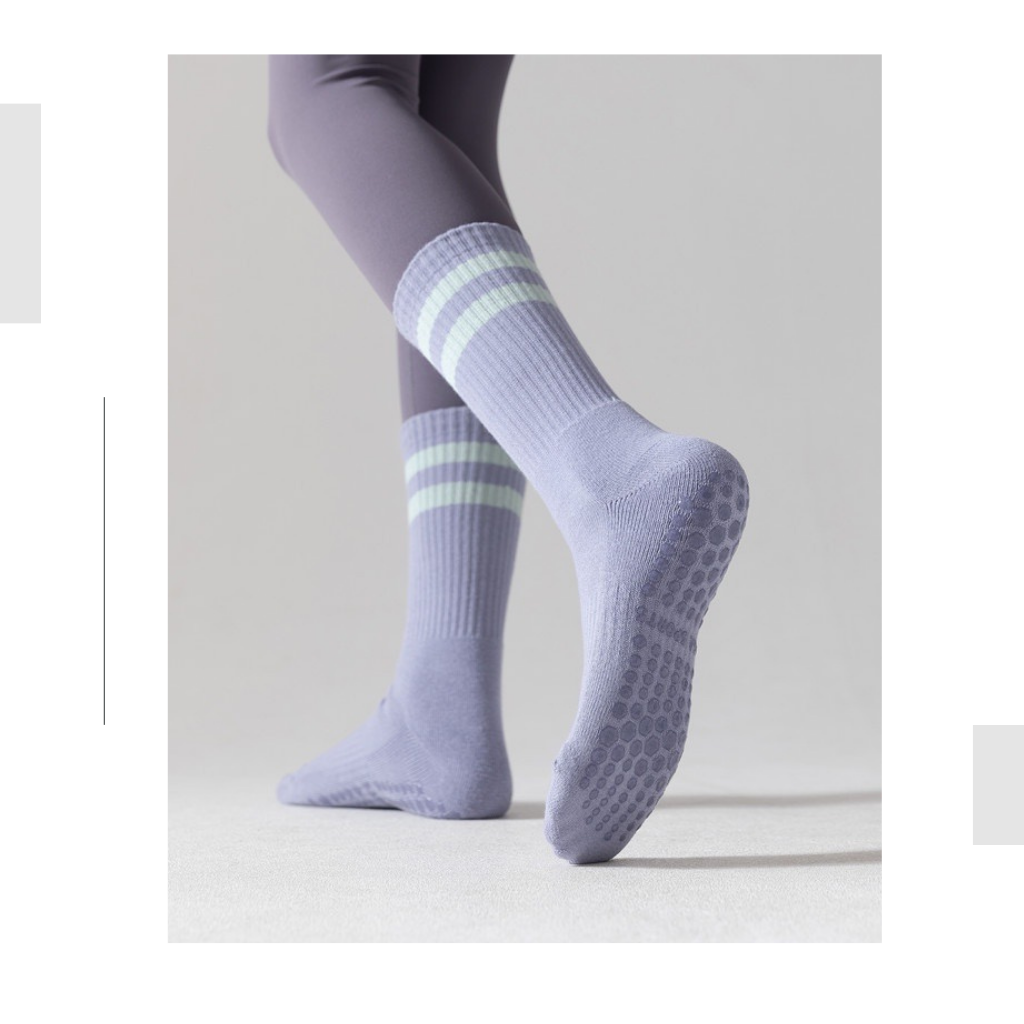 Elastic Yoga Socks Anti Slip Zumba Pilates Running Cotton Socks ...