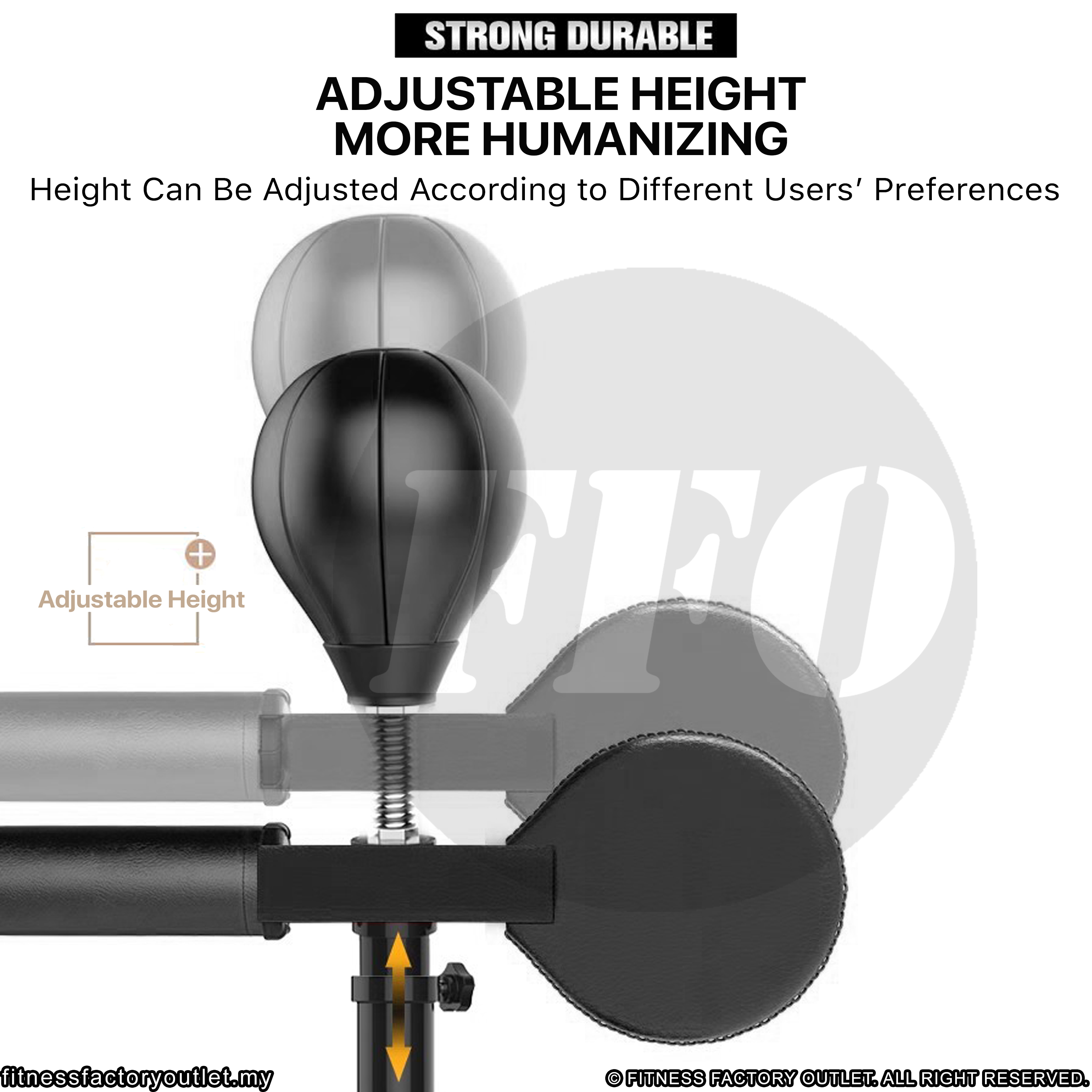 FFO Standing Punch Bag Reflex Spinning Bar Rotate Speed Ball Reaction ...