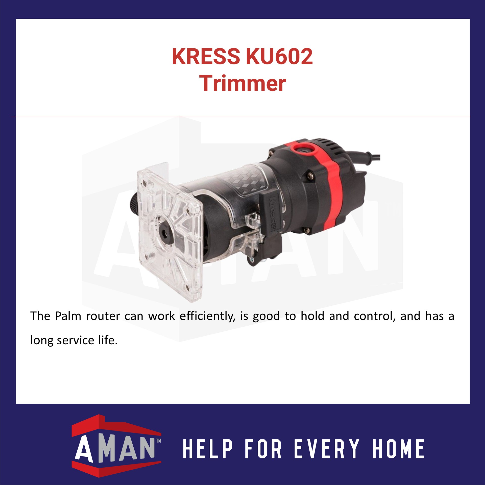 KRESS KU602 550W 6.35mm 1/4” Palm Router Wood Trimmer Router Machine ...