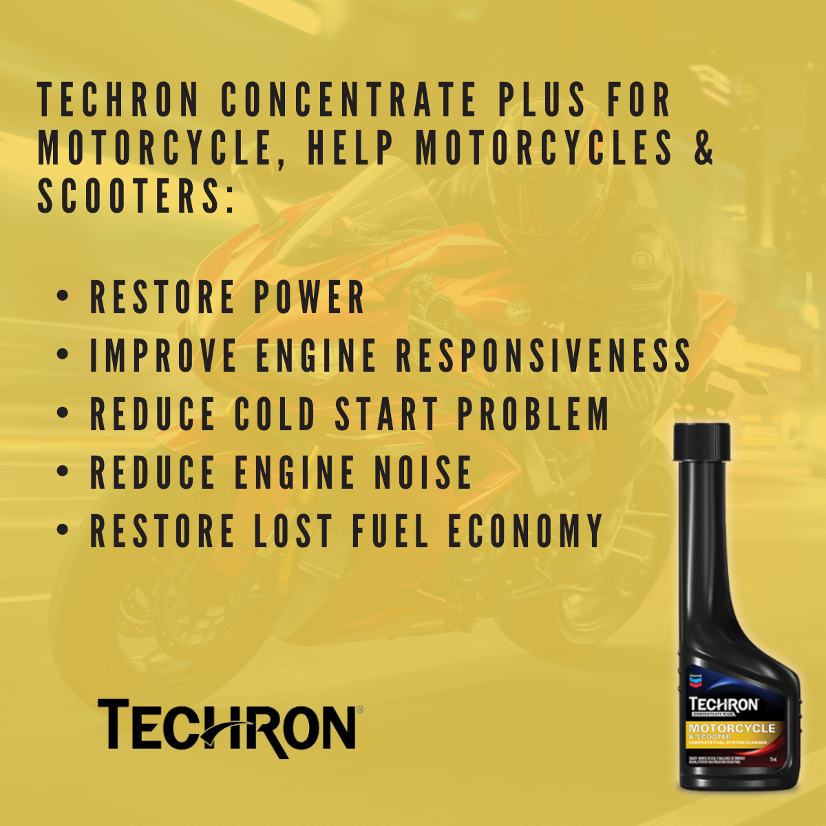 CALTEX Techron Concentrate Plus For Motorcycle Fuel System Cleaner ...