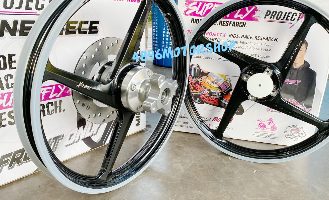 CUSTOM HUB RIM SUPERFLY 140/140-17 ORIGINAL FOR Y15 Y16 SUPER FLY 4 ...