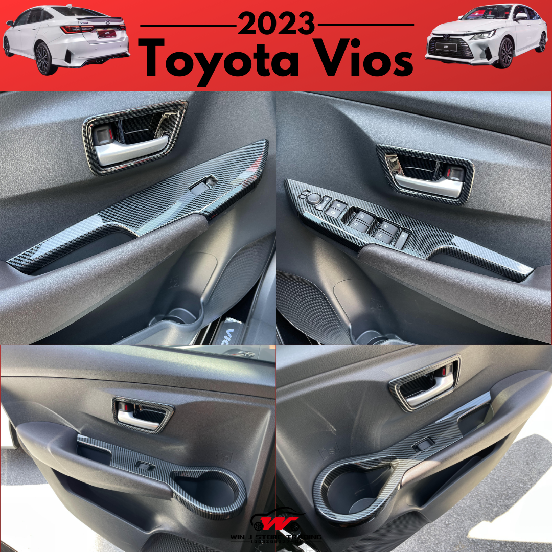 Toyota Vios Gen4 AC100 2023+ Carbon Trim/Glossy Black Power Windows ...