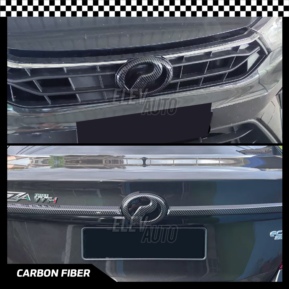 Perodua Bezza 2016-2024 PERODUA Logo Emblem Carbon Fiber Black Front ...