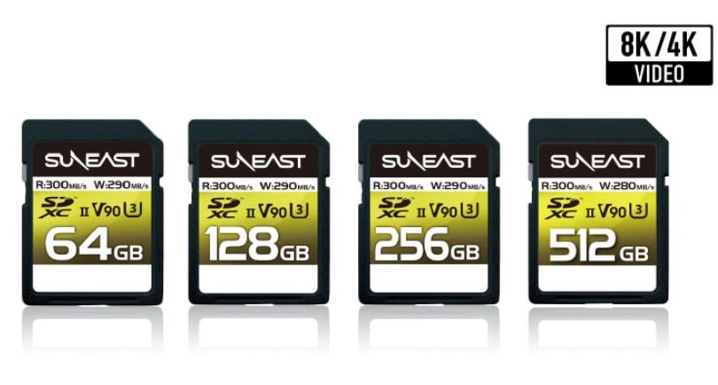 SUNEAST SDXC Card [V90] UHS-II Max R 300MB/s U3 4K 8K UHD ULTIMATE PRO ...