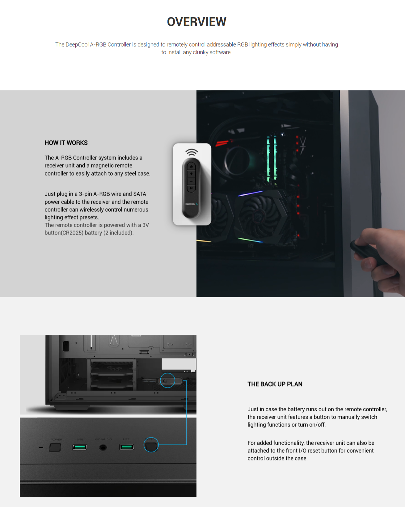 DeepCool A-RGB Controller # DP-MG-CTR-A-RGB-RMT | Shopee Malaysia