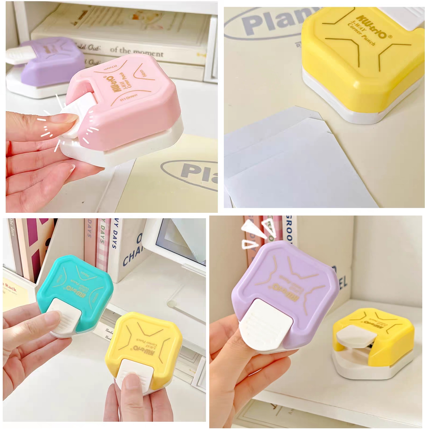 3-In-1 R4 R7 R10 Corner Rounder Round Flat Pattern Shape Paper Edge ...