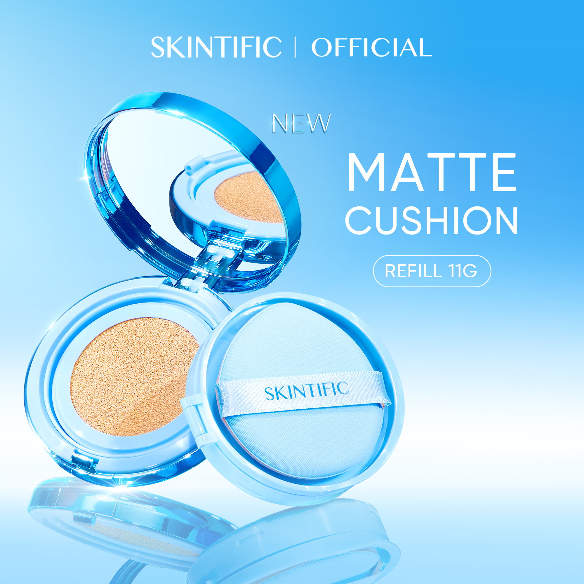 Fond De Teint Coussin Skintific Perfect Stay - SPF 35, Mat, 8 Teintes Au Choix, 11ml
