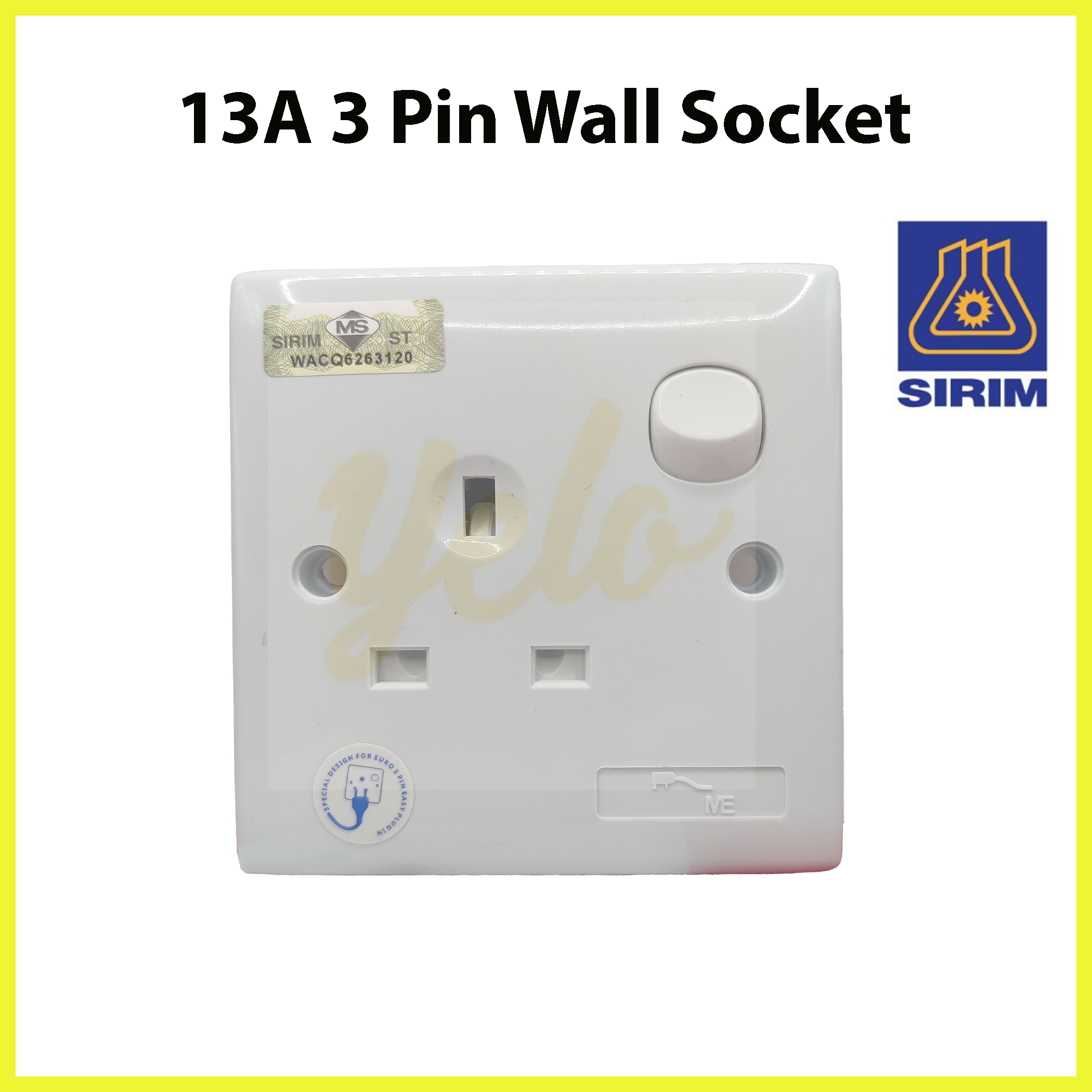 Soket Dinding 3 Pin 13A Switch Socket 13A Switches Wall Switch Wall ...