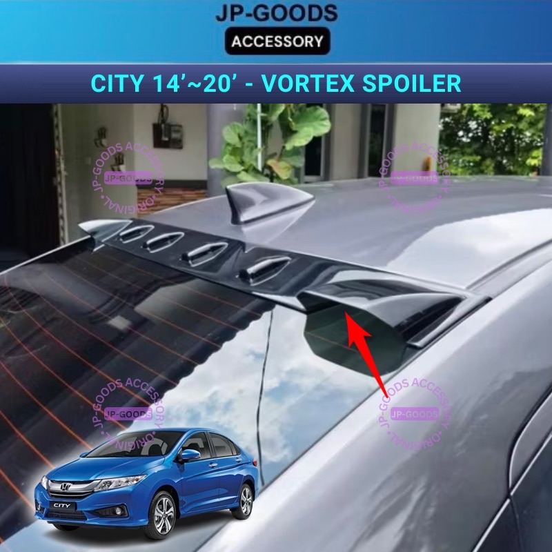 Honda City GM 2014 - 2019 Rear Spoiler Vortex Style Windscreen Glass ...