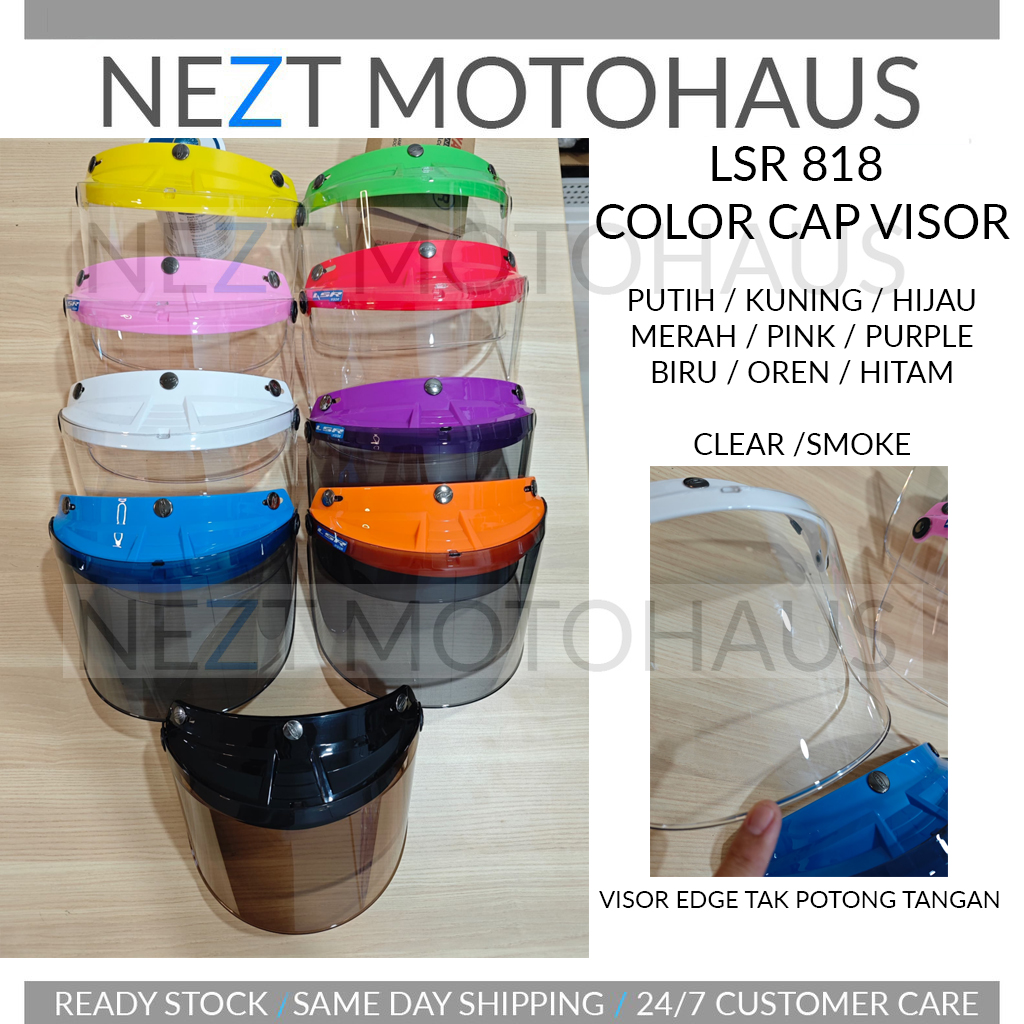 LSR 818 Visor Warna Tiga Butang Color Cap Viral Putih / Biru / Kuning ...