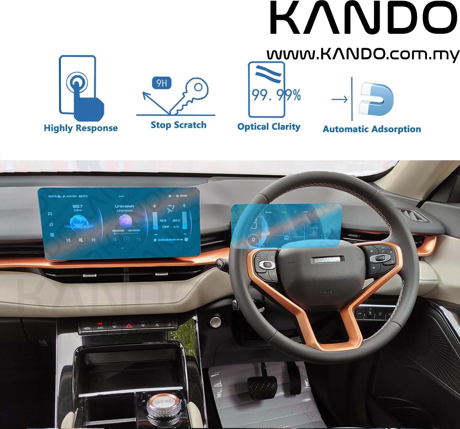 GWM Haval H6 Tempered Glass Protector Haval H6 Screen Protector GWM ...