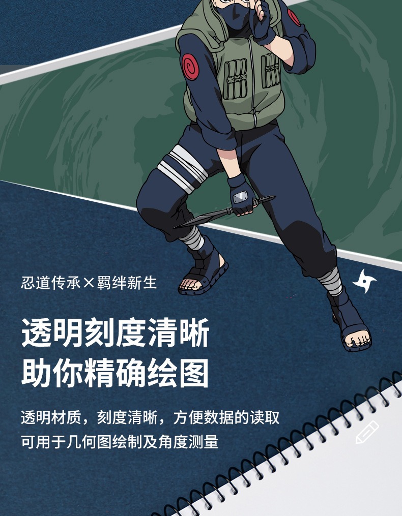 Deli Set Lukisan Drafting Set 72162 Naruto Series School Math Geometry ...