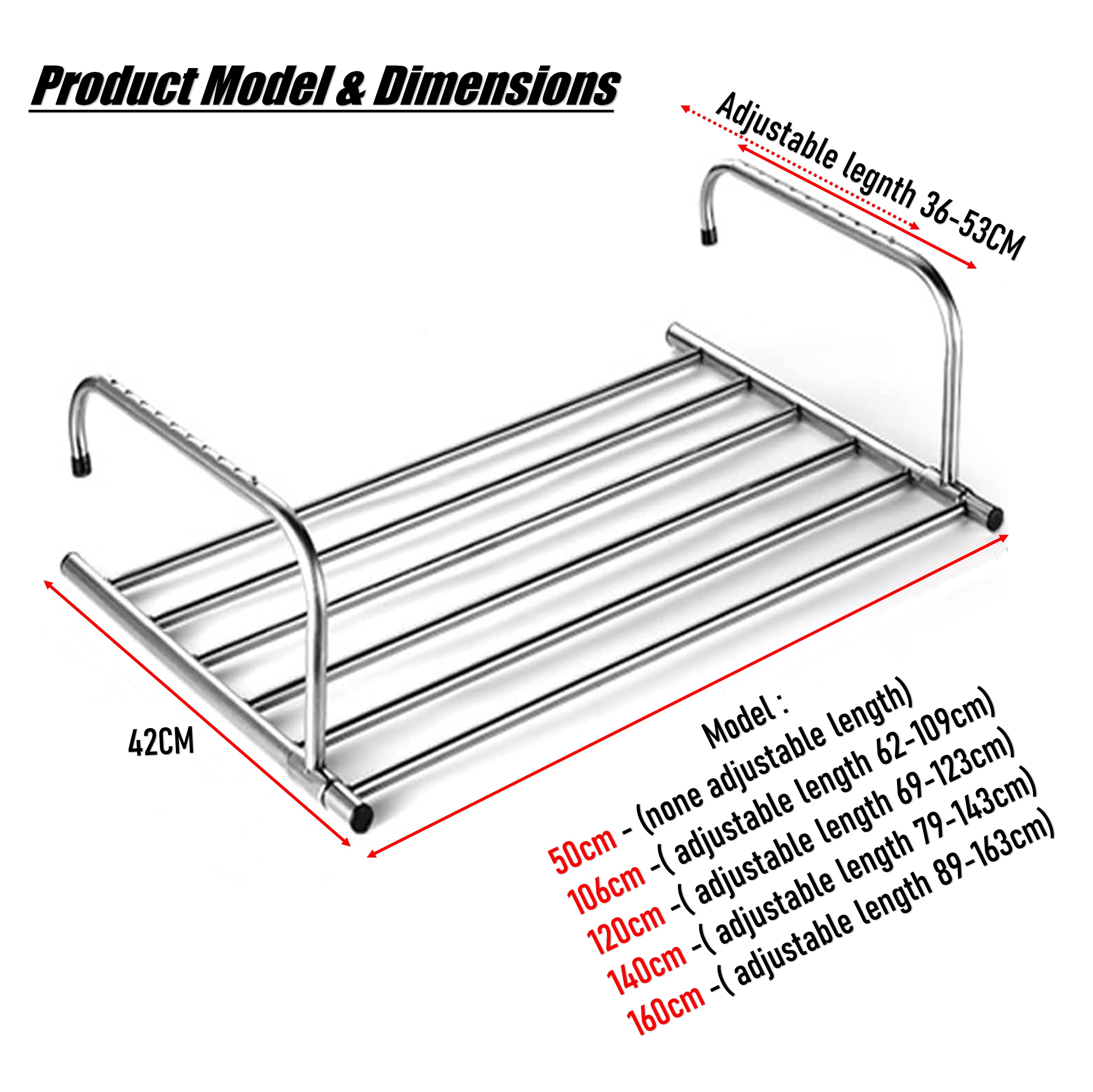 Folding Retractable Balcony Drying Rack, Shoe Rack, Stainless Steel ...
