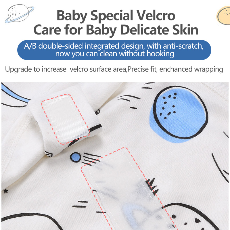 [Einmilk Baby Wrapper] Baby Wrapper with Cap Breathable Super Soft 100% ...