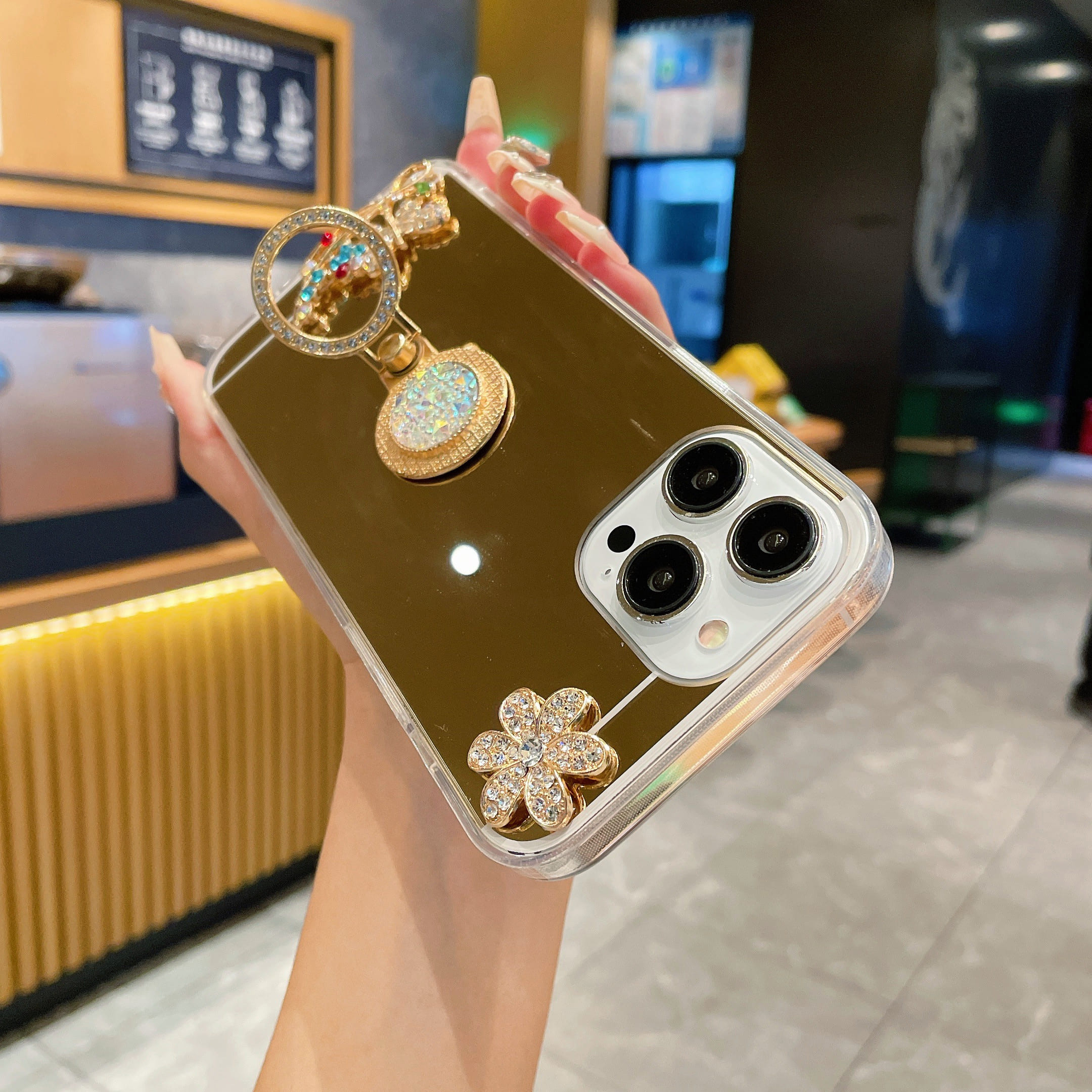 Honor X7 X8 X9 90 Lite 200 Pro fon sarung gold mirror butterfly ring ...