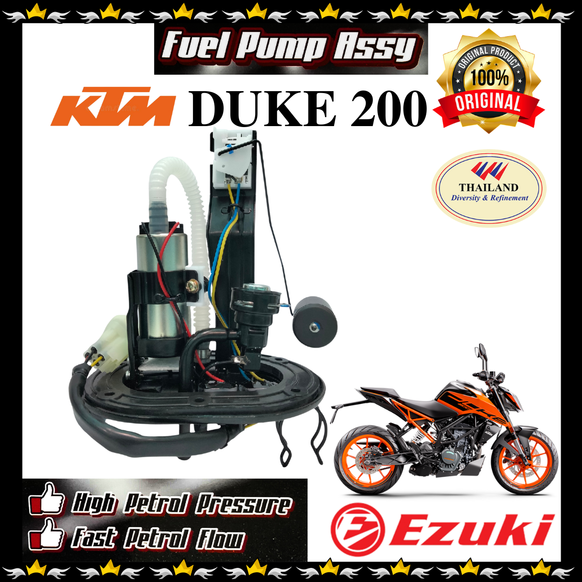 READY STOCK EZUKI Fuel Pump Assy Duke 200 100 Original Products High Quality KTM Duke 200 Duke200 Fuel Pump Shopee Malaysia