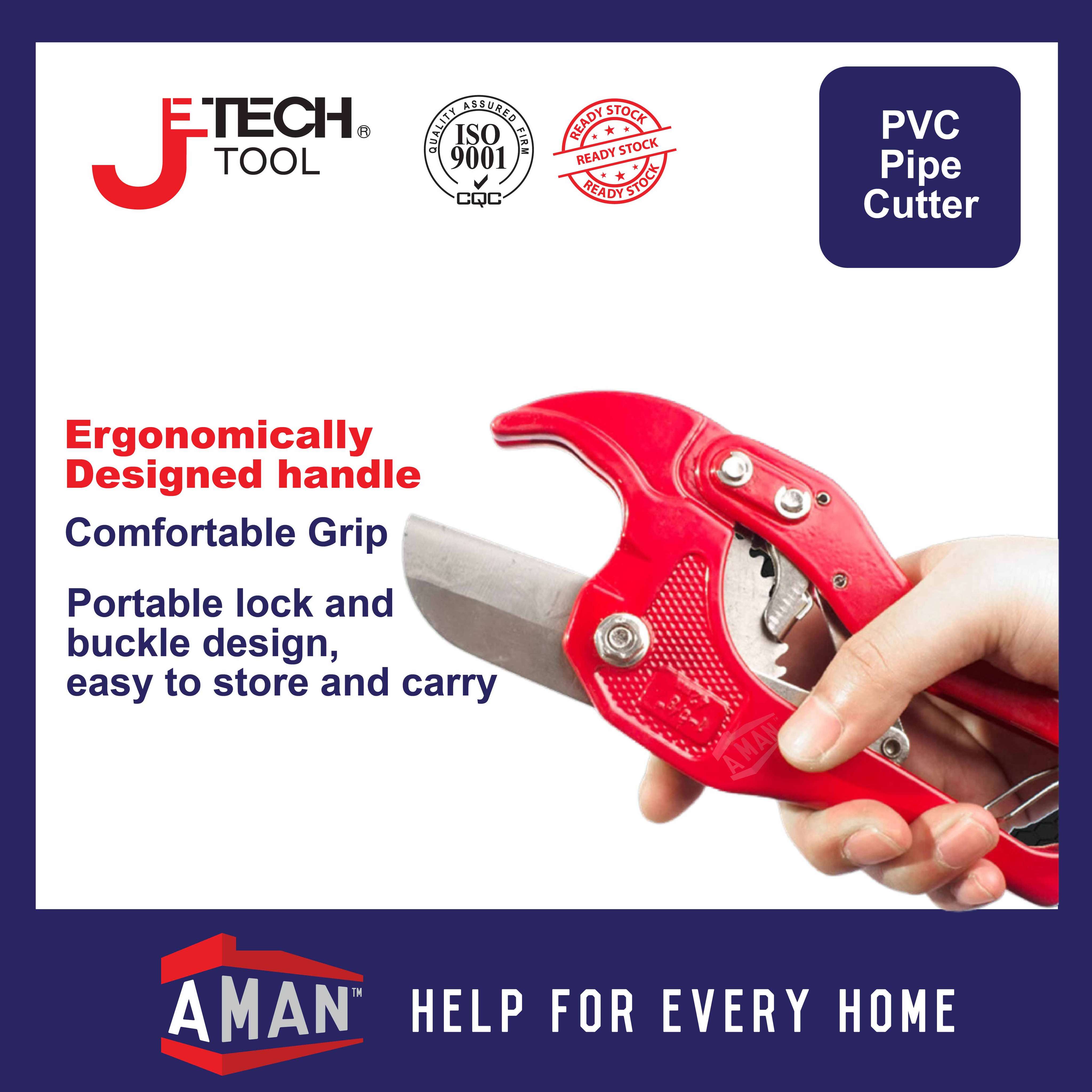 JETECH PVC Pipe Cutter 42mm Round Aluminium Plumbing Tool Aircond Tool ...
