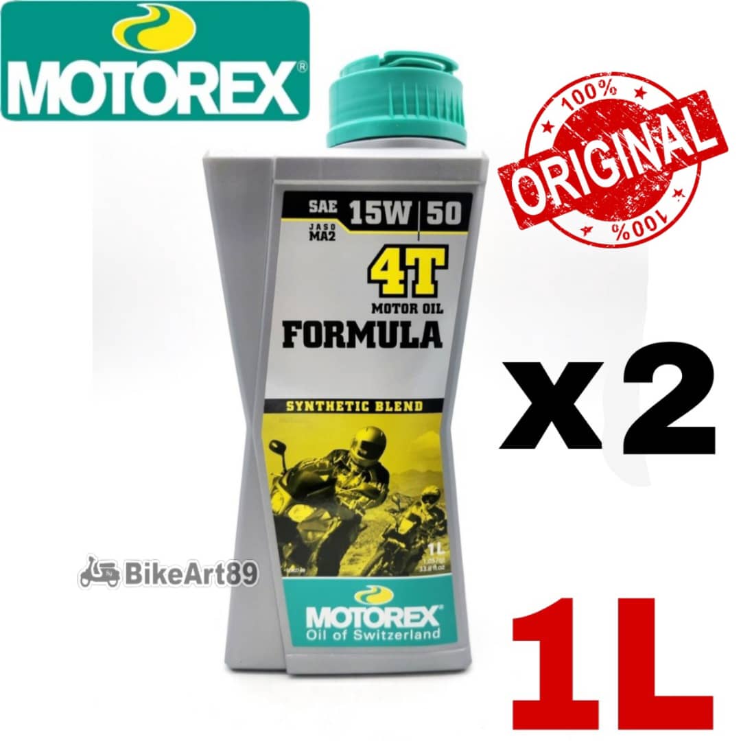 MOTOREX 4T Engine Oil 1L Motor Enjin Minyak Hitam 15W50 Formula ...