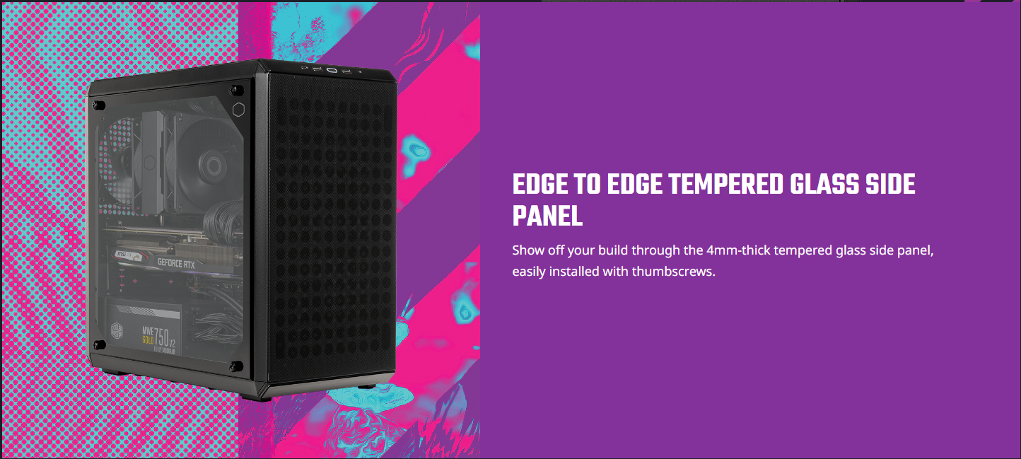 Cooler Master Q300L V2 Micro-ATX Torre, Filtro de Polvo con patrón