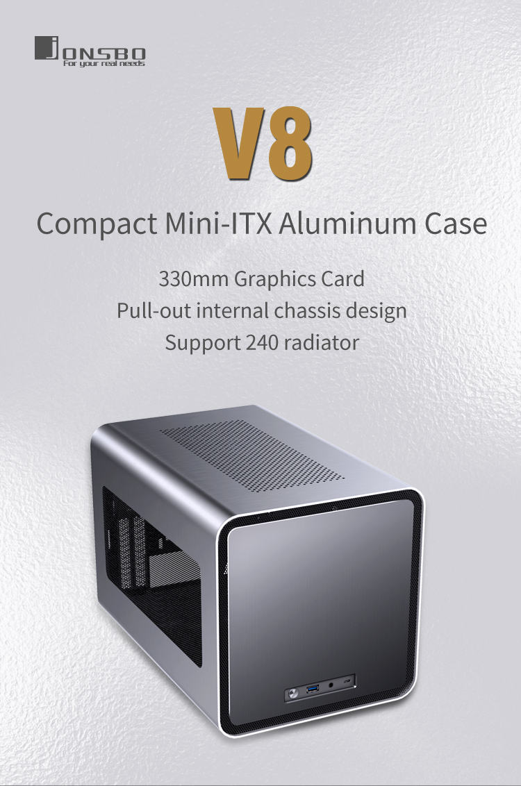 Jonsbo V8 Mini Itx 2020 Jonsbo V8 Mini Computer Case Aluminum Alloy  Material Pull-out