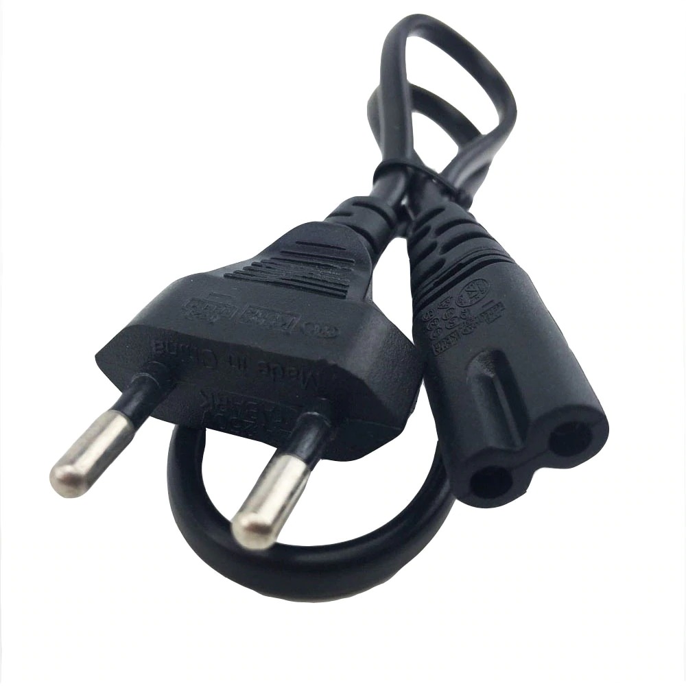 HomeTech 2 Pin AC Power Supply AC Cord Cable Figure 8 For PS2 Printer ...