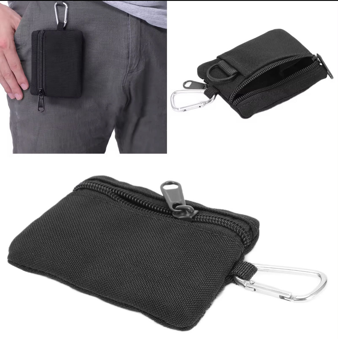Tactical Wallet EDC Molle Pouch Portable Key Card Case Sports Coin ...