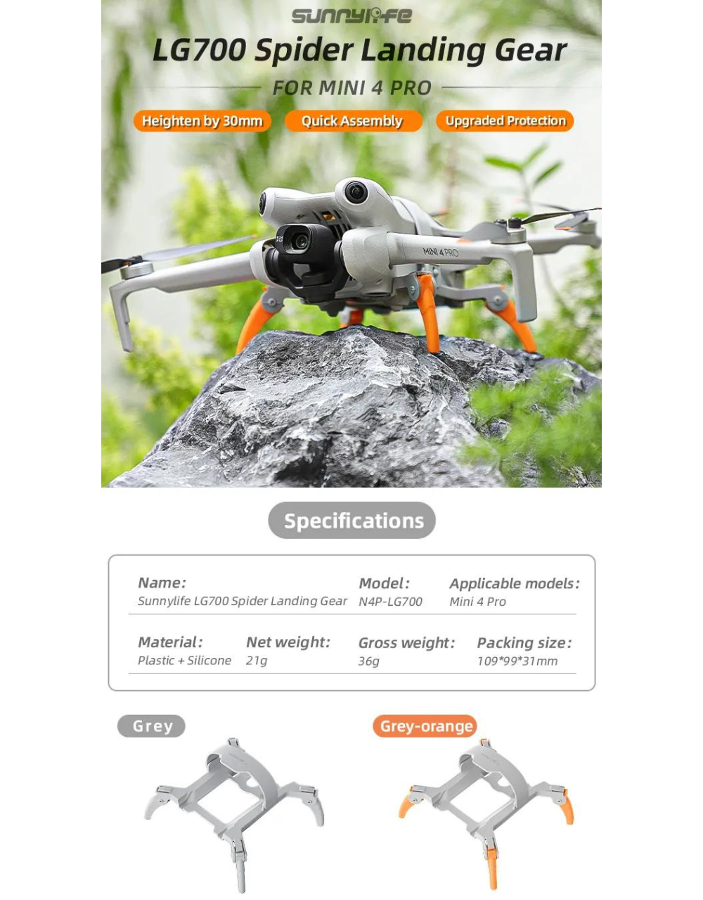Dji Neo Accessories Jual Sunnylife Landing Gear Extensions