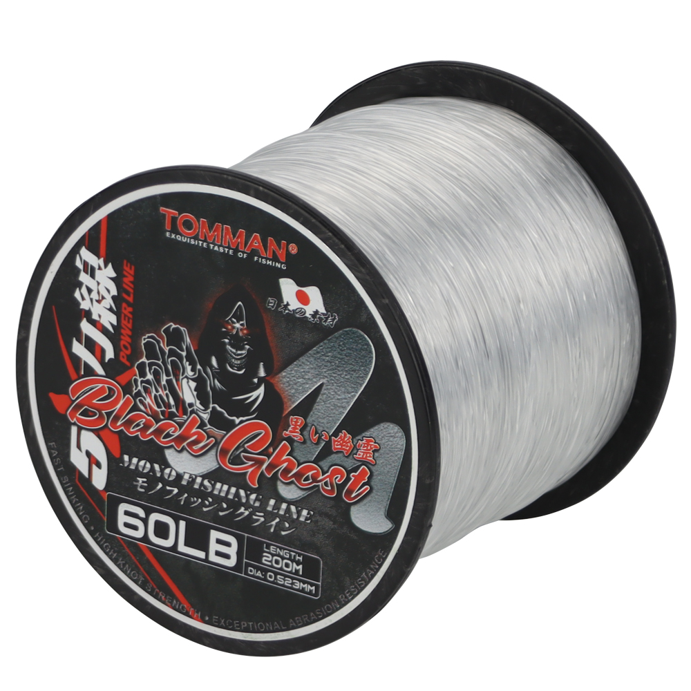 Tomman Black Ghost M Line Clear Tali Pancing Fishing Line (200m-300m)  12lb-80lb BULK Monofilament Tangsi