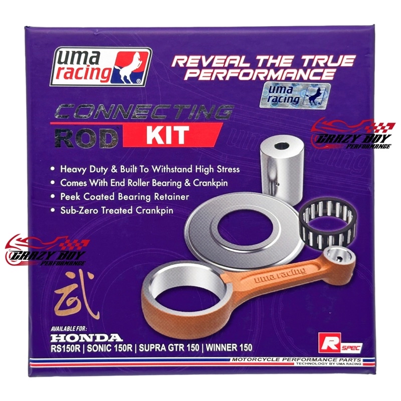 UMA RACING CONNECTING ROD RS150 RSX150 STD 95MM SIAP PLATE CONROD ...