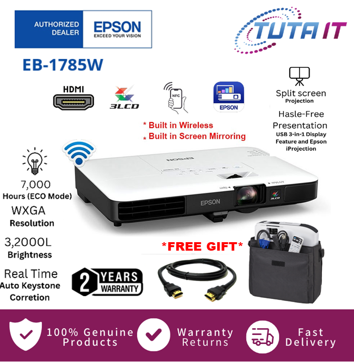 Epson EB-1785W Wireless WXGA 3LCD Projector | Shopee Malaysia