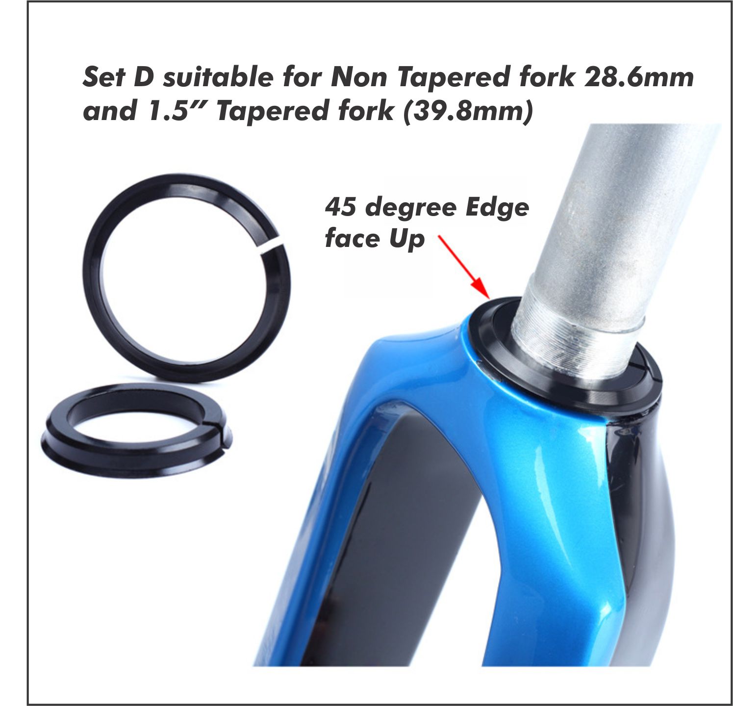 IKIA RISK Tapered Fork Non Tapered Fork Straight Fork Spacer Convertor MTB RB Shopee Malaysia
