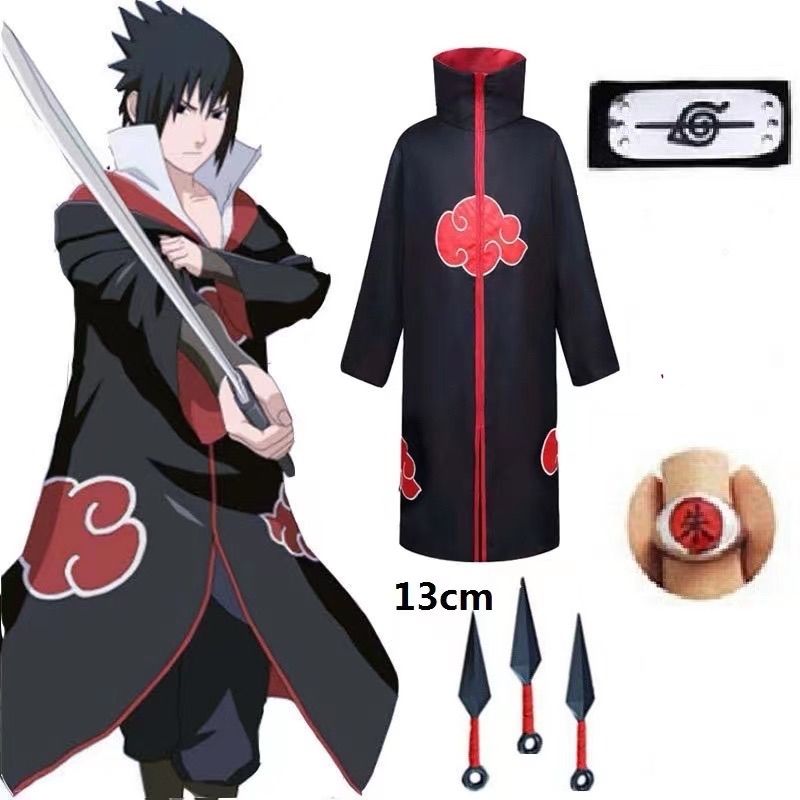 Costume Japanese Kid and Adult Cosplay Anime Naruto Akatsuki Clock and ...