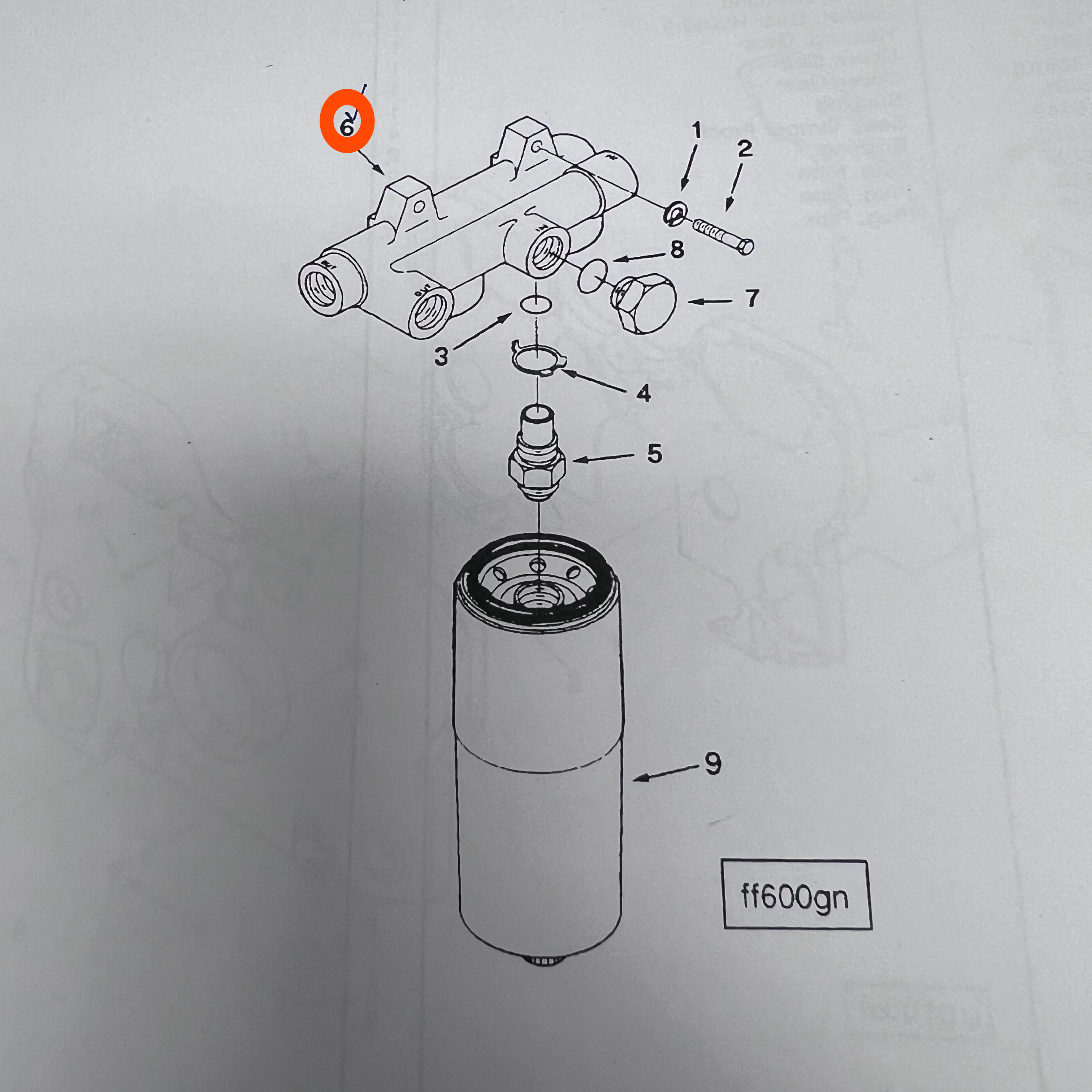 FF202 Fuel Filter Head for Cummins K Series K38 Diesel Engine - 3630741 ...