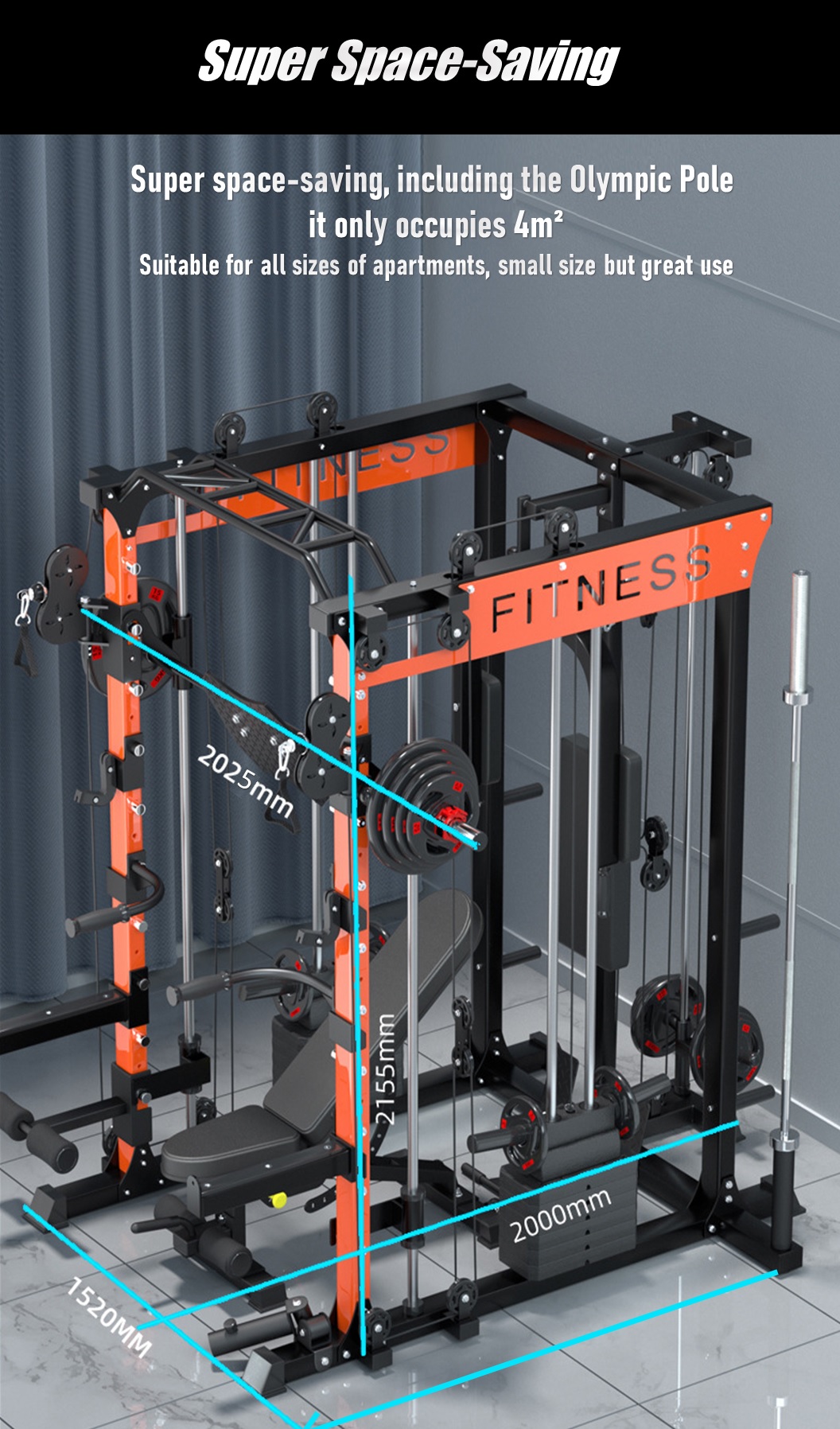 ADSports K3 Commercial Heavy Duty Combined Strength Workout Cable ...