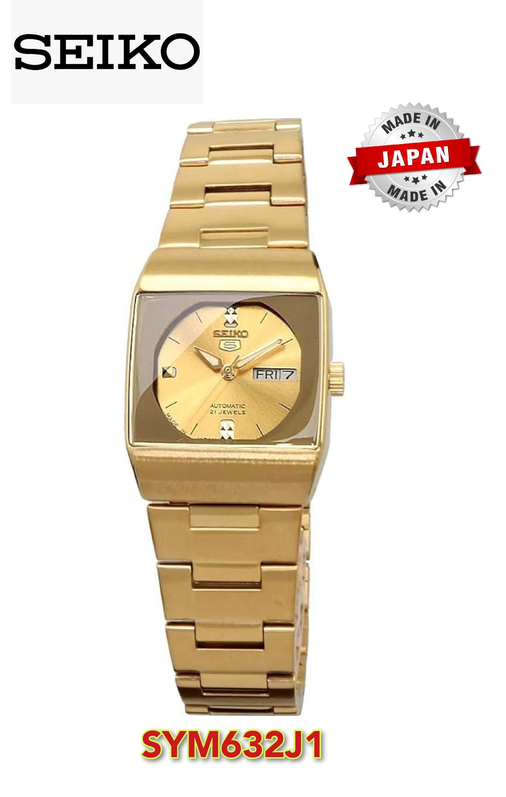 SEIKO 5 Automatic Gold Tone SYM632J1 Women Lady Watch | Shopee Malaysia