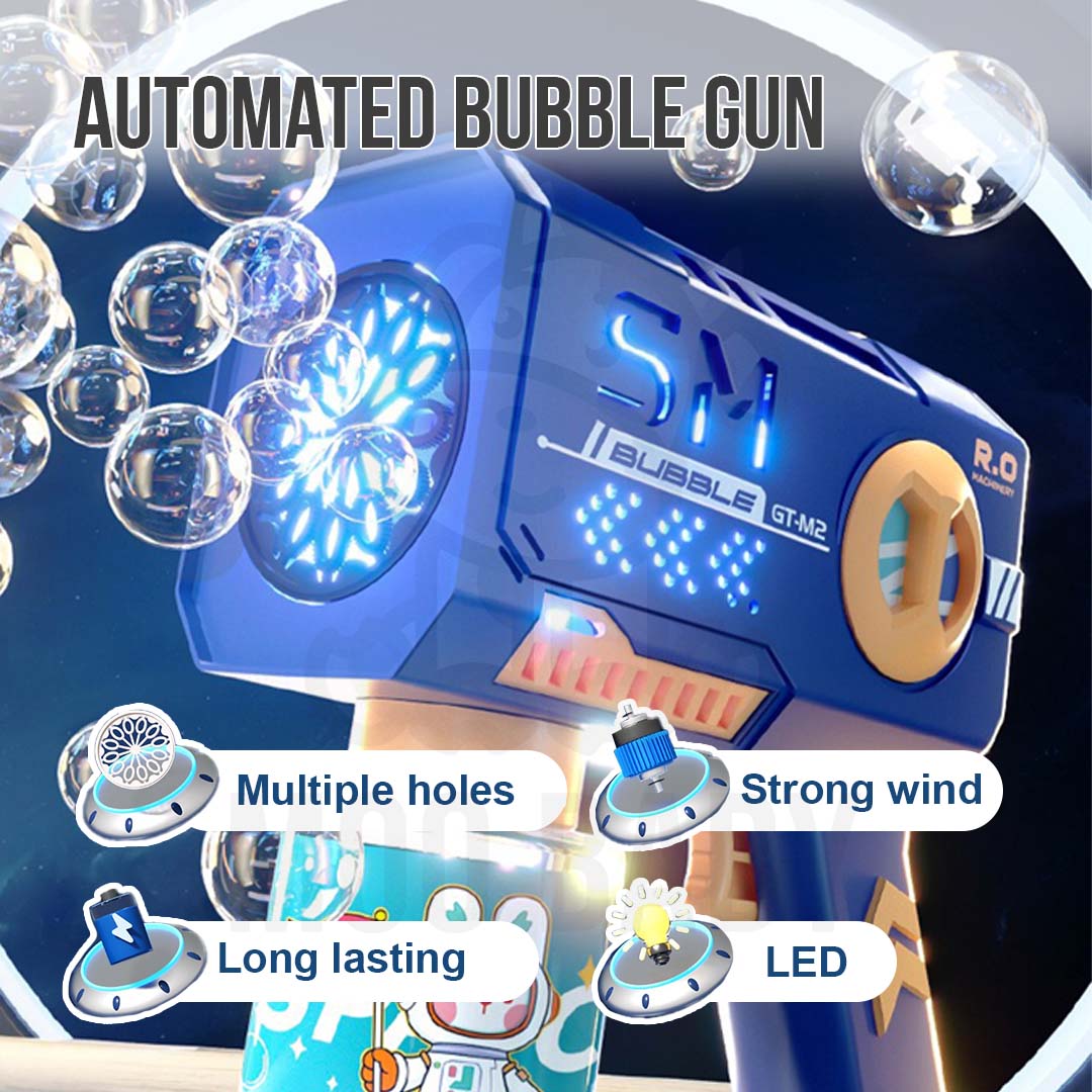 ⭐Moo Baby Automated Bubble Gun Belon Buih Buble Gun Buih Belon Tembak ...
