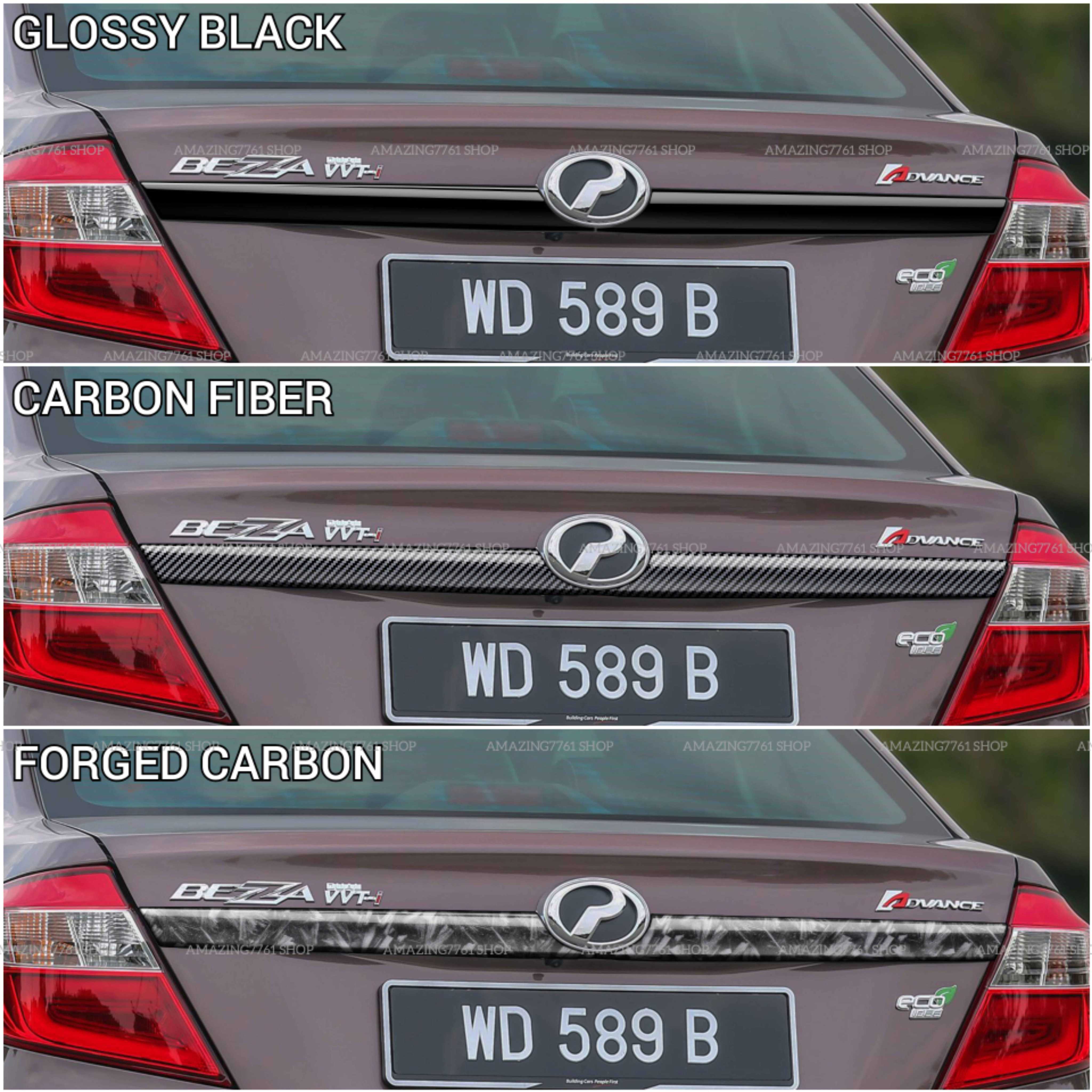 AMAZING PERODUA BEZZA 2016-2018 CAR REAR TAIL GATE TRIM GARNISH REAR ...