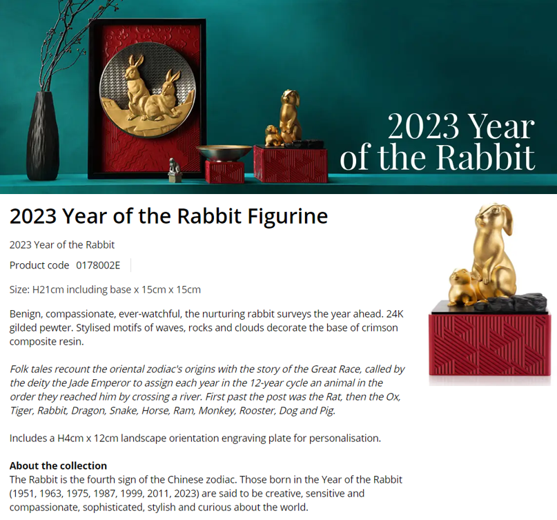 Royal Selangor 2023 Year of the Rabbit Collection Figurine | Shopee ...