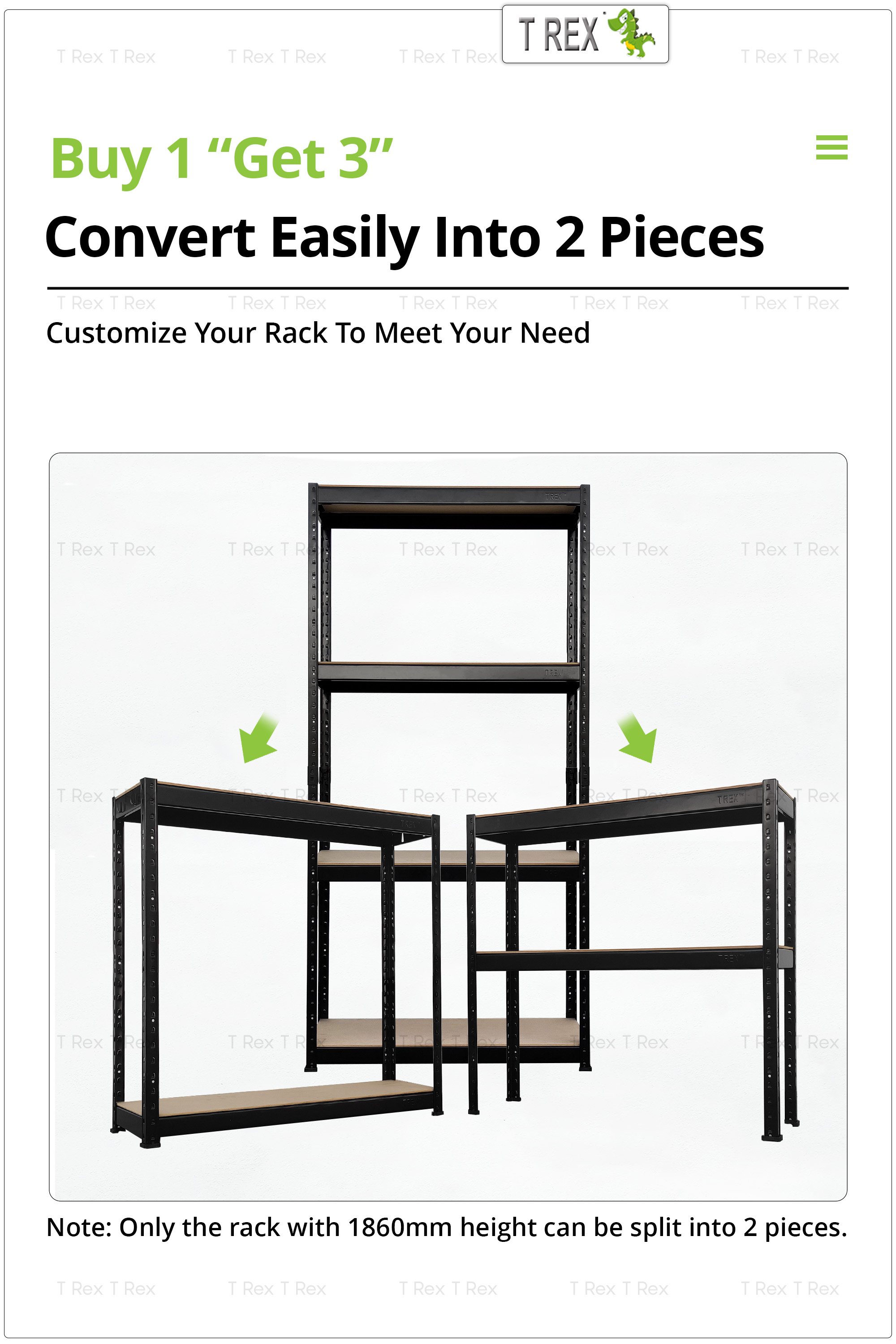 T Rex Multipurpose 4 Tier Boltless Storage Rack / Shelf Kitchen Rack ...