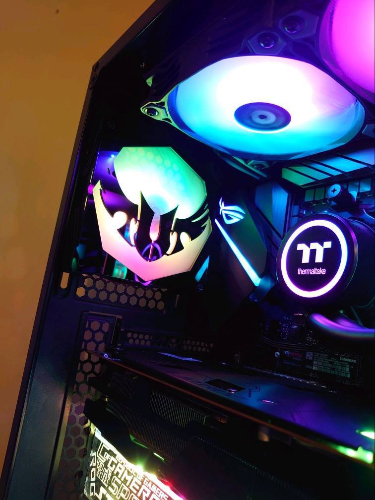 Computer Case Acrylic Fan Cover 12CM Chasis Filter Cover Asus Rog Tuf ...