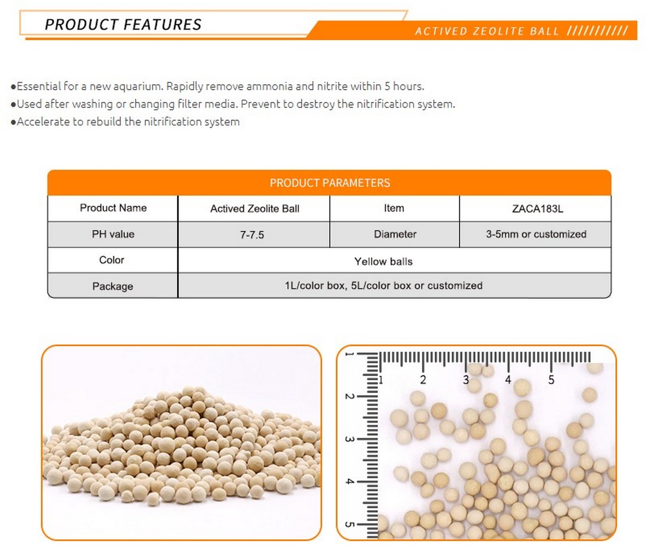 Ac Actived Zeolite Ball Filter Media Fish Tank Filter 3 Photo Inspiration