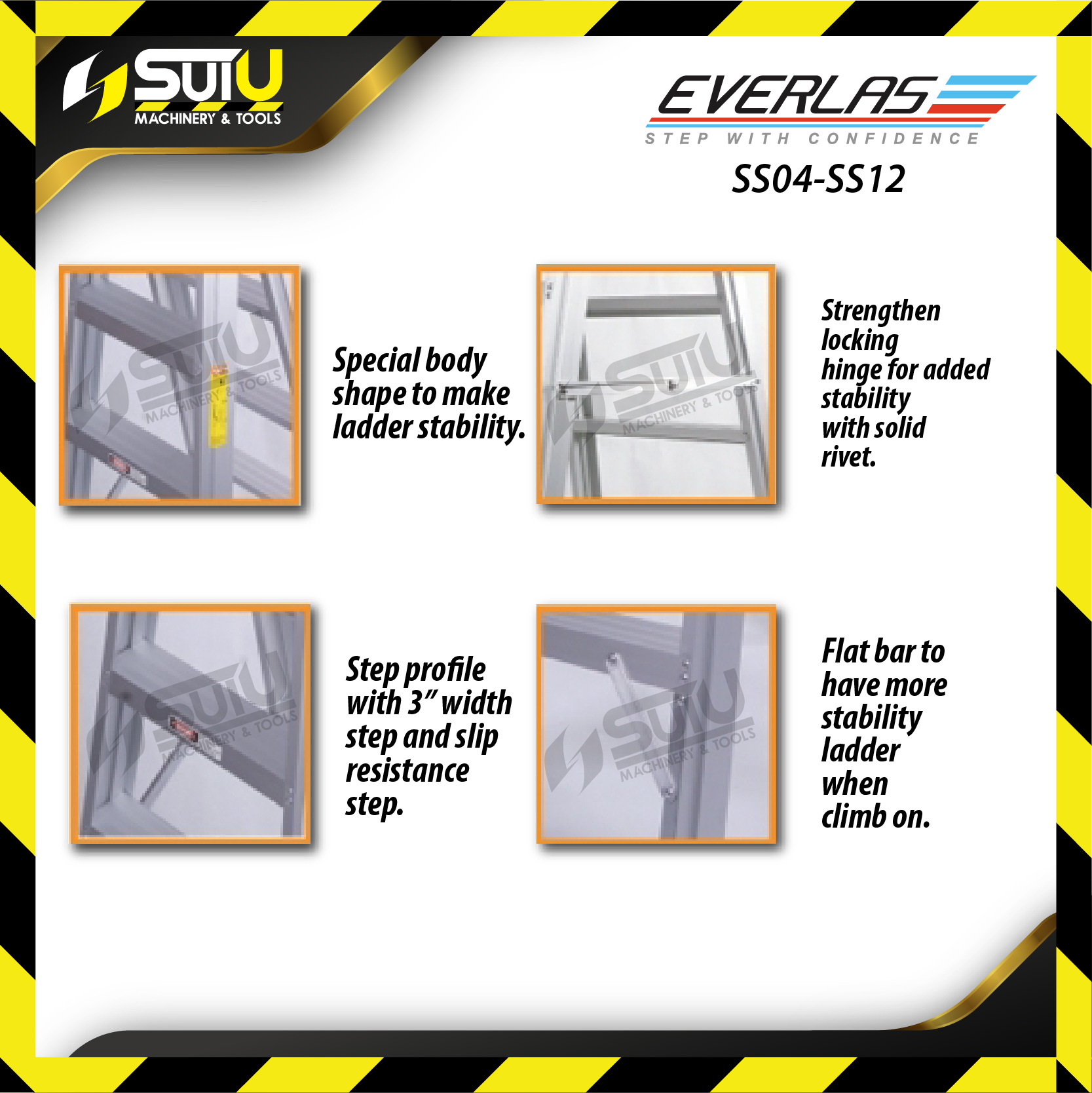 [SINGLE SIDED] EVERLAS SS04 / SS05 / SS06 / SS07 / SS08 4/5/6/7/8 Steps ...