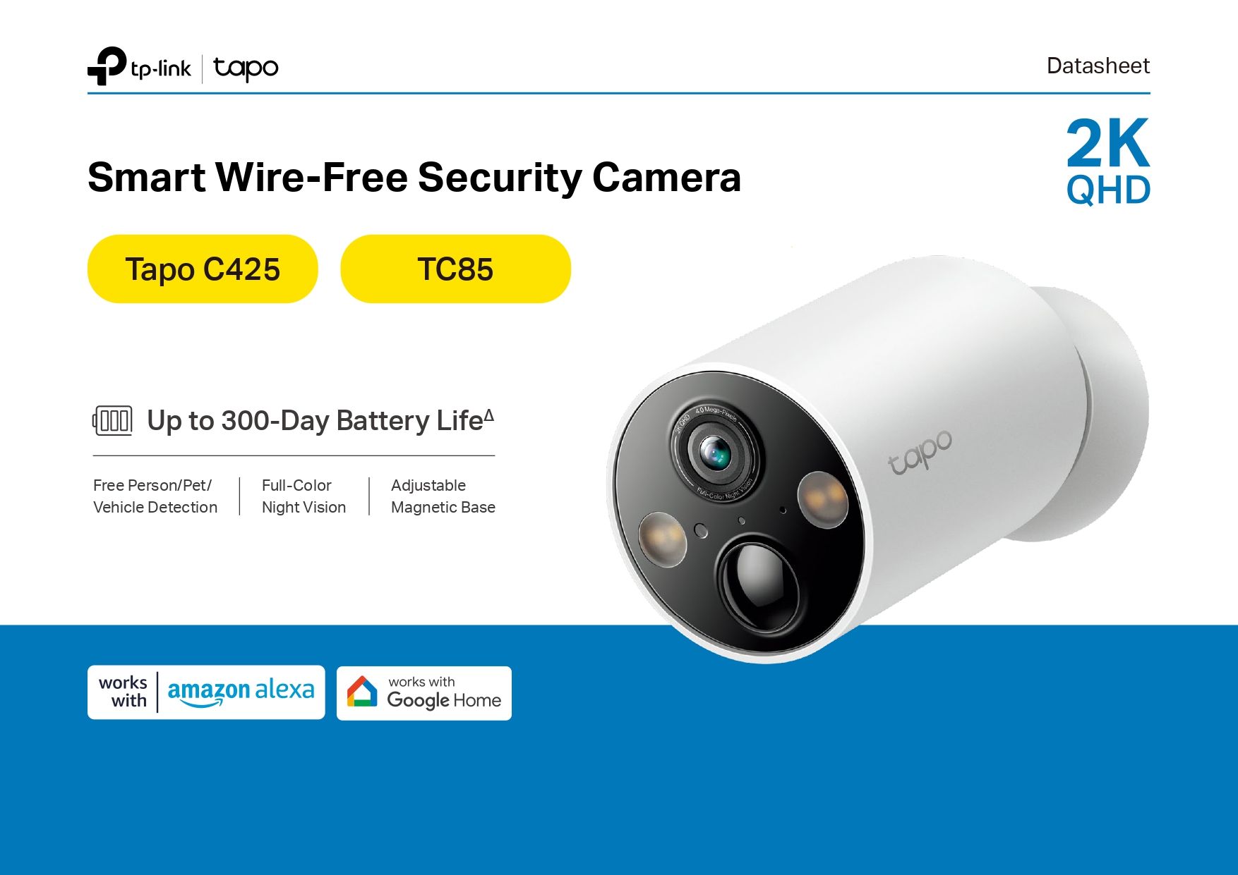 TP-Link Tapo C510W Außenkamera, (3MP, PTZ, 2K 1296p, WiFi, IR 30m, Micro SD Karte